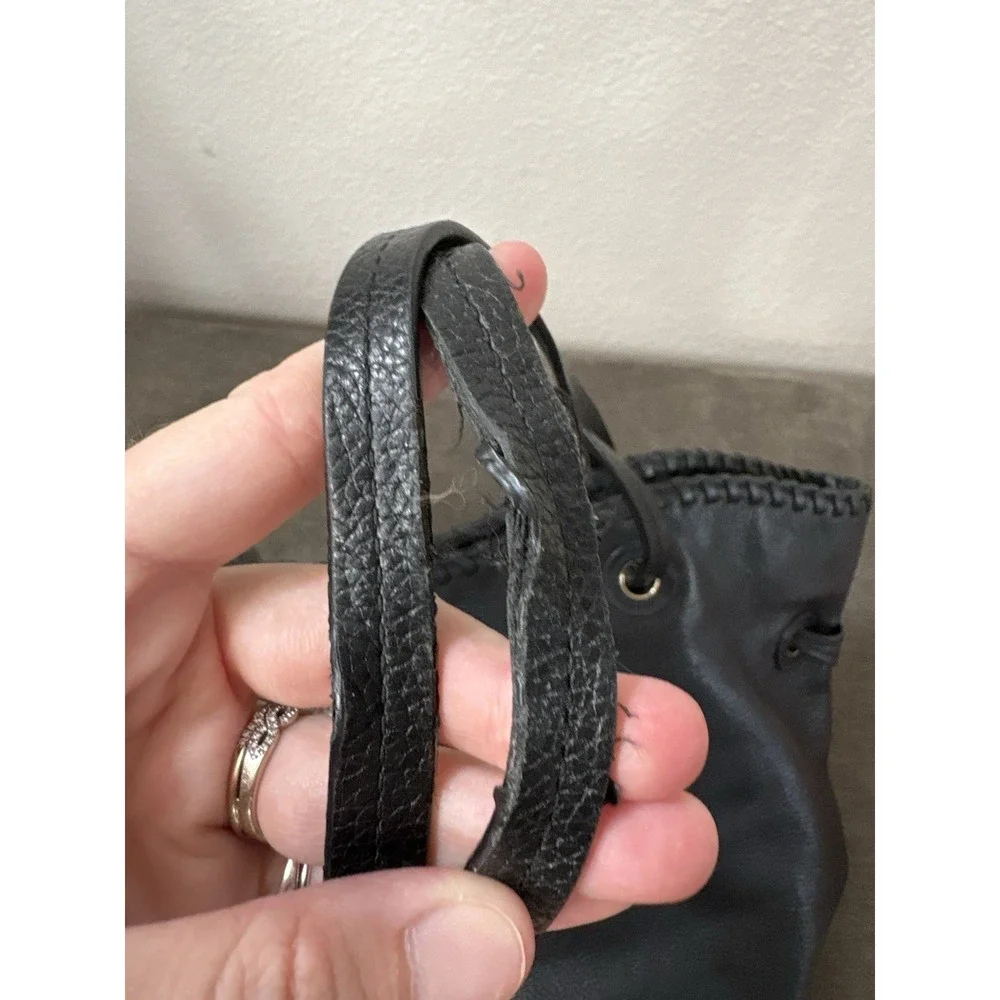 Tory Burch Marion Black Leather Slouchy Tote With Gold Hardware